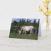 Arab Mare & Foal 2 Karte (Gelbe Blume)