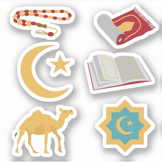 Arab Ramadan Eid Muslim Holiday Islamic Stickers Aufkleber (Vorderseite)