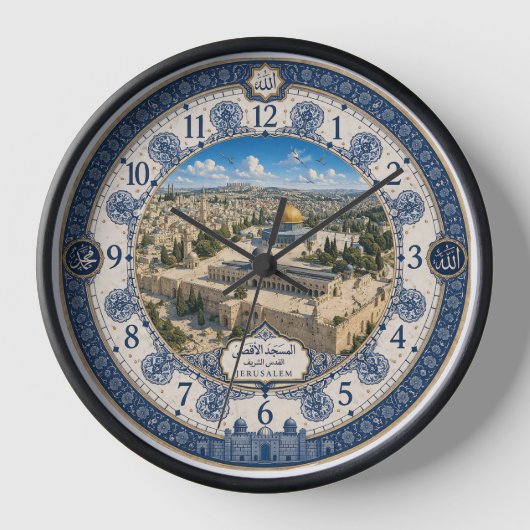 Arab Traditional ornamental Designer quartz clock Uhr (Vorderseite)