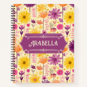 Arabella Cascading Modern Floral Muster Deluxe Notizblock