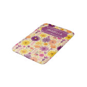 Arabella Cascading Modernes Blumenmuster Badematte (Schrägansicht)