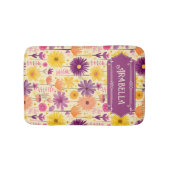 Arabella Cascading Modernes Blumenmuster Badematte (Vorderseite)