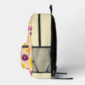 Arabella Cascading Modernes Blumenmuster Bedruckter Rucksack (Rechts)