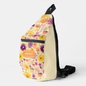 Arabella Cascading Modernes Blumenmuster Crossbody Bag (Rechte Ecke)