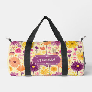 Arabella Cascading Modernes Blumenmuster Duffle Bag