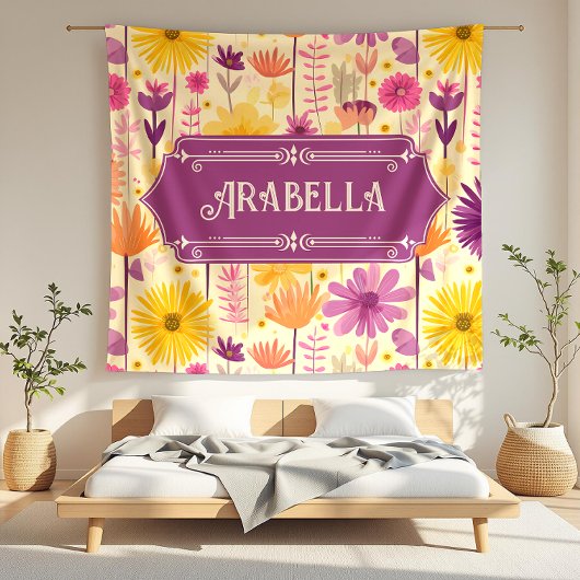 Arabella Cascading Modernes Blumenmuster Fleecedecke
