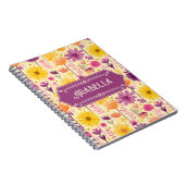 Arabella Cascading Modernes Blumenmuster Notizblock (Rechte Seite)