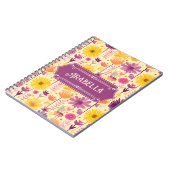 Arabella Cascading Modernes Blumenmuster Notizblock (Linke Seite)