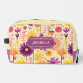 Arabella Cascading Modernes Blumenmuster Waschbeutel (Vorderseite)