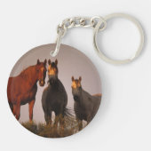 Araber am Sonnenuntergang Schlüsselanhänger (Rückseite)