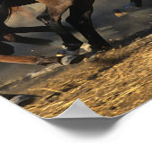 Araber, die in der Wüste laufen Poster (Ecke)