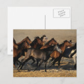 Araber, die in der Wüste laufen Postkarte (Vorne/Hinten)