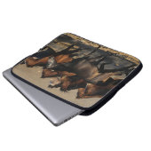 Araber, die in die Wüste laufen Laptopschutzhülle (Vorne Knopf)