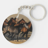 Araber, die in die Wüste laufen Schlüsselanhänger (Rückseite)