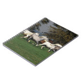 Araber, die in Feld laufen Notizblock (Linke Seite)