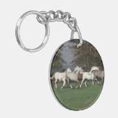 Araber, die in Feld laufen Schlüsselanhänger (Vorderseite links)