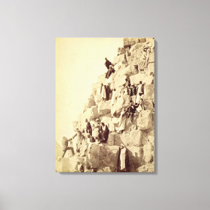 Araber, die Touristen unterstützen, um die Leinwanddruck