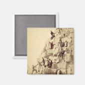 Araber helfen Touristen, die Pyramiden am Magnet (Vorderseite/Rückseite)