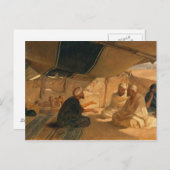 Araber in der Wüste, 1871 Postkarte (Vorne/Hinten)