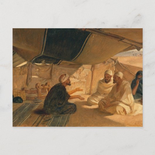 Araber in der Wüste, 1871 Postkarte (Vorderseite)