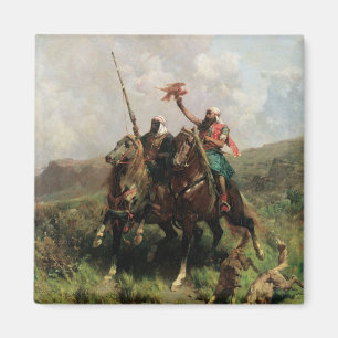 Araber mit einem Falken Magnet