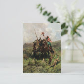 Araber mit einem Falken Postkarte (Stehend Vorderseite)