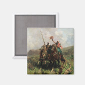 Araber mit Falke Magnet (Vorderseite/Rückseite)