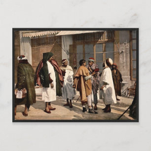 Araber streitend, Algier, Algerien Vintage Photoch Postkarte