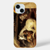 ARABER-TENT MIT HORSE Orange Agate Gem Monogramm Case-Mate iPhone Hülle (Rückseite)