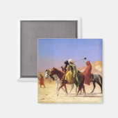 "Araber überqueren die Wüste" von Jean Leon Gerome Magnet (Vorderseite/Rückseite)