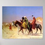 Araber überqueren die Wüste von Jean-Leon Gerome Poster (Vorne)