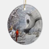 Araber und Kardinals-Verzierung Keramik Ornament (Links)