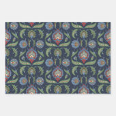 Arabeske Blumenmuster Geschenkpapier Set (Vorderseite 2)