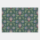 Arabeske Blumenmuster Geschenkpapier Set (Vorderseite 3)