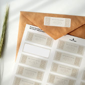 Arabeske Cream-Islamische Rücksendeadressen-Aufkle