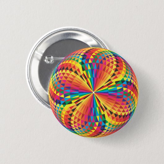 Arabeske Farben Button (Vorne & Hinten)