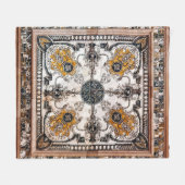Arabeske Marmorstruktur abstrakte Vintage Hintergr Fleecedecke (Vorderseite (Horizontal))