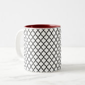 Arabeske Muster Zweifarbige Tasse (Vorderseite Links)