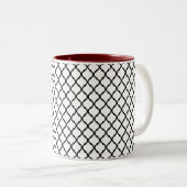 Arabeske Muster Zweifarbige Tasse (VorderseiteRechts)