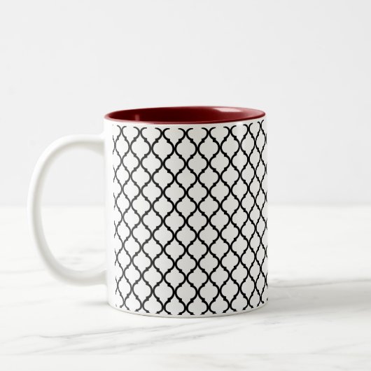 Arabeske Muster Zweifarbige Tasse (Links)