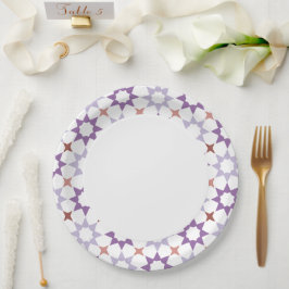 Arabeske Musterpapierplatte Pappteller