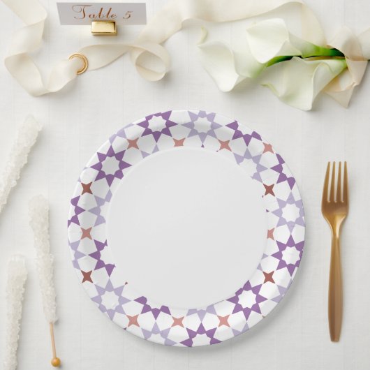Arabeske Musterpapierplatte Pappteller (Hochzeit)