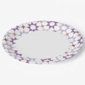 Arabeske Musterpapierplatte Pappteller (Schrägansicht)
