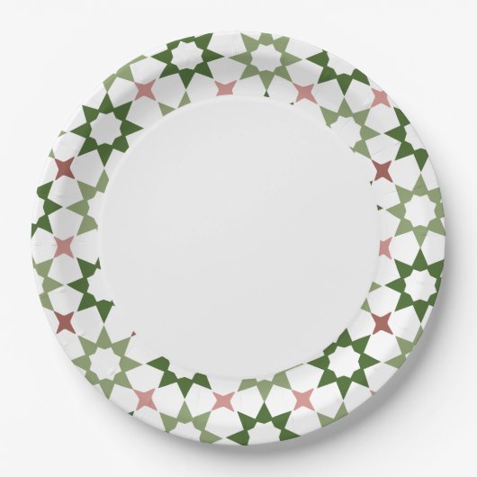 Arabeske Musterpapierplatte Pappteller (Vorderseite)