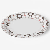 Arabeske Musterpapierplatte Pappteller (Schrägansicht)