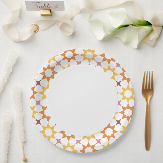 Arabeske Musterpapierplatte Pappteller (Hochzeit)