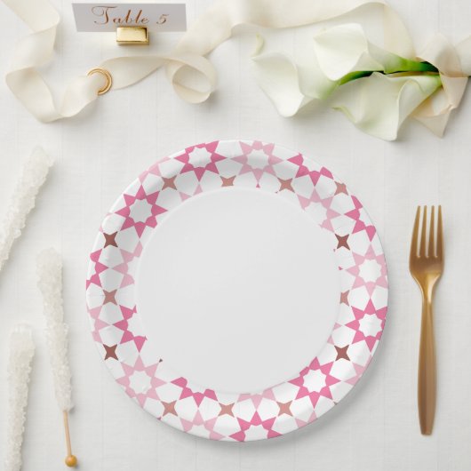 Arabeske Musterpapierplatte Pappteller (Hochzeit)