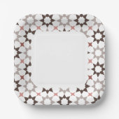 Arabeske quadratische Papierplatte Pappteller (Vorderseite)