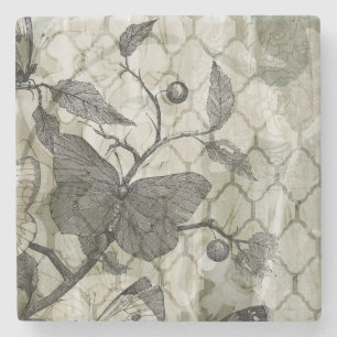 Arabeske-Schmetterlinge I Steinuntersetzer