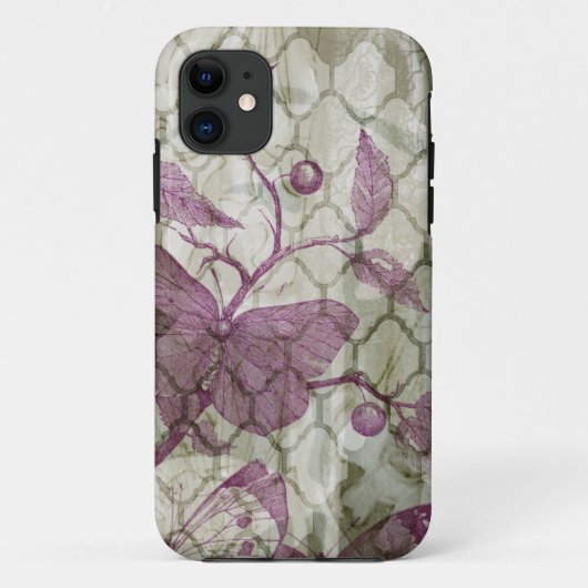 Arabeske-Schmetterlinge III Case-Mate iPhone Hülle (Rückseite)